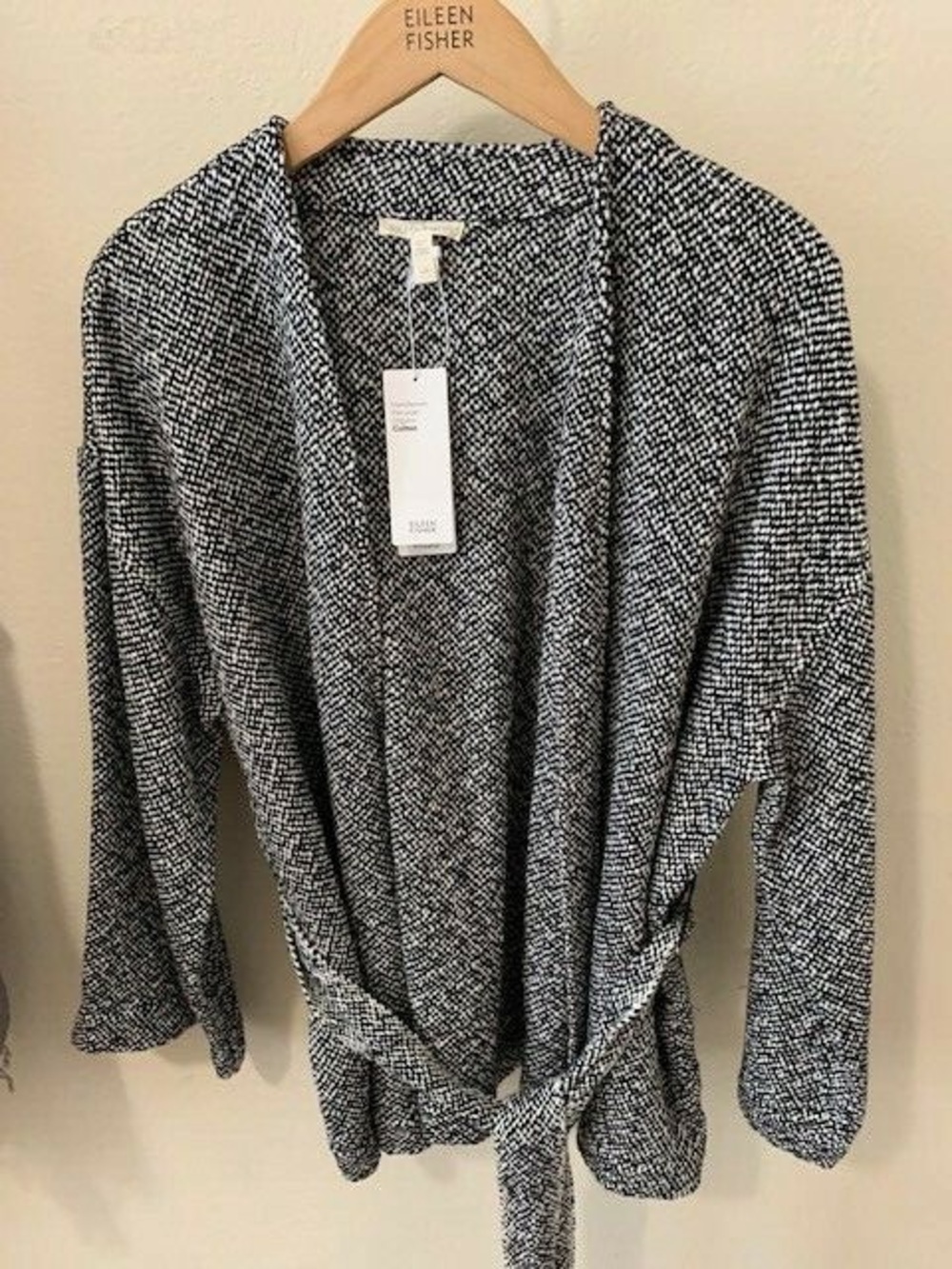 Eileen Fisher black bracelet slv Cardigan organic cotton